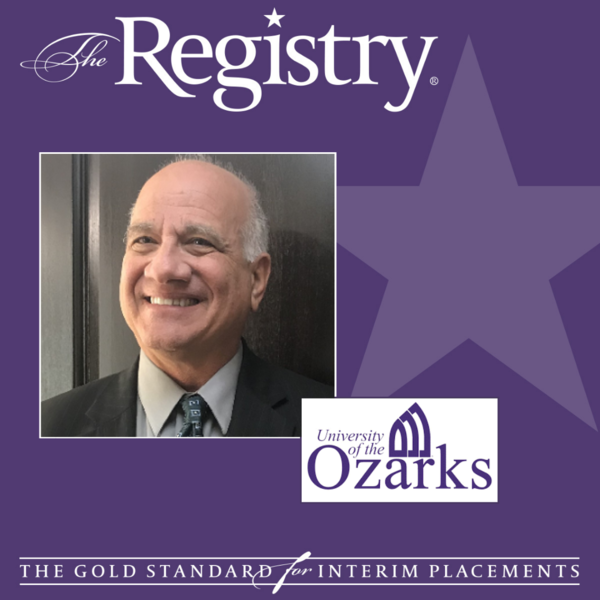 Best of luck to Registry Member Jeff Elwell as he continues his placement as Interim Vice President for Academic Affairs and Dean of Humanities & Fine Arts at the University of the Ozarks.