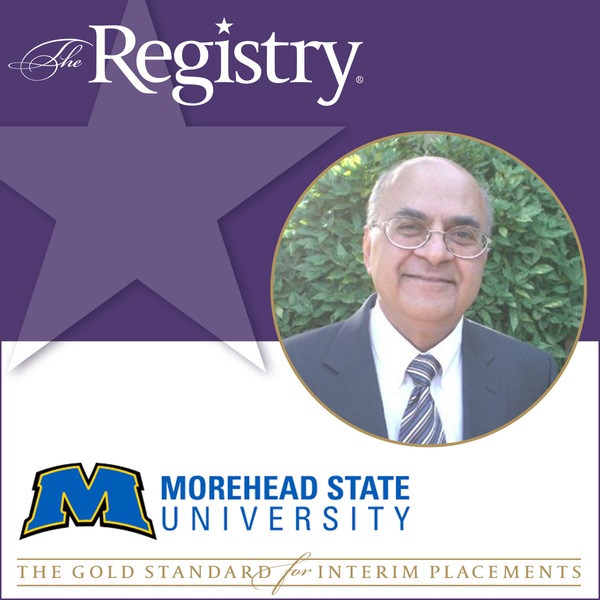 Congratulations to Registry Member Raj Parikh on his placement as Interim Provost and Vice President for Academic Affairs at Morehead State University.