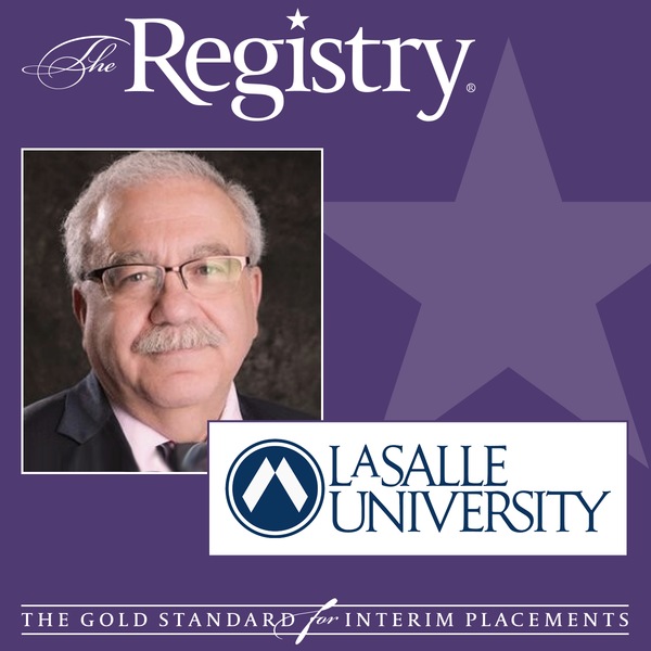 The Registry is pleased to announce the appointment of Steve Siconolfi as Interim Provost at La Salle University