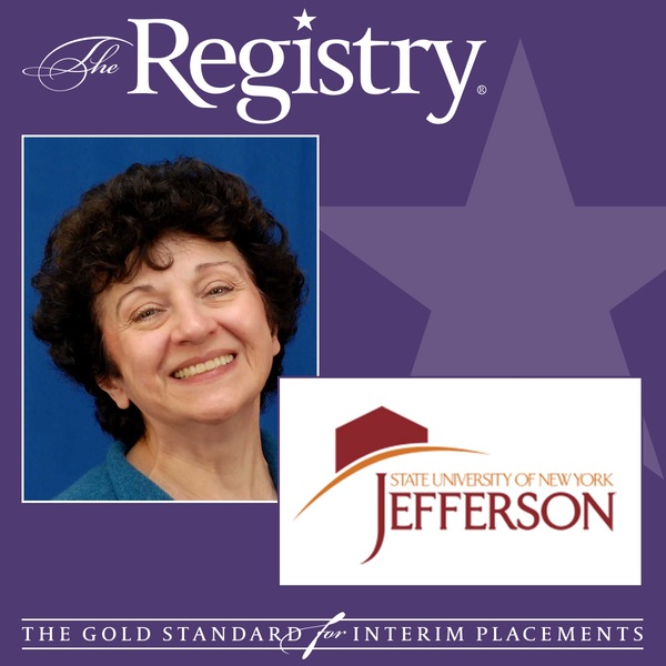 The Registry is pleased to announce the appointment of Maryrose Eannace as Interim Vice President of Academic Affairs at Jefferson Community College