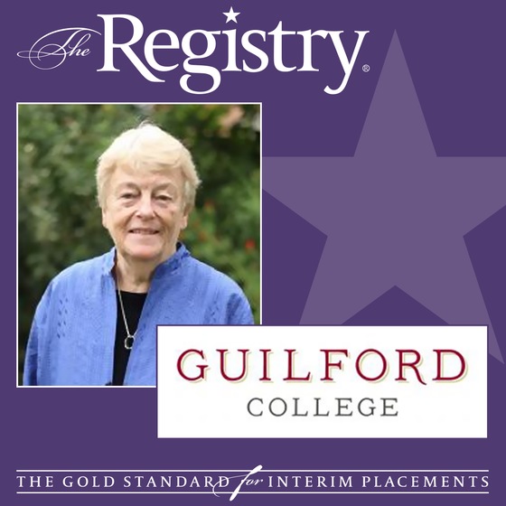 The Registry is pleased to announce the appointment of Carol Moore as Interim President at Guilford College.