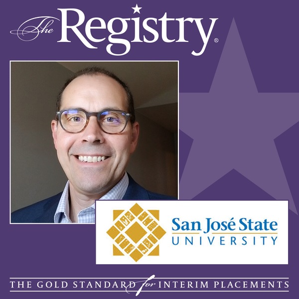 The Registry announces apppointment of Steve Schuetz as Interim Senior Advisor to the Vice President for Student Affairs at San Jose State University