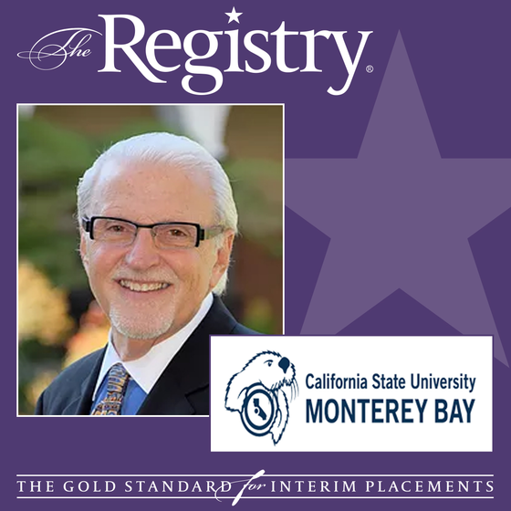 The Registry is pleased to announce the appointment of Registry Member Allan Hoffman as Interim Dean at California State University.