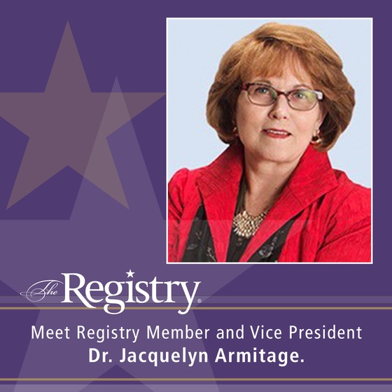 Meet Dr. Jacquelyn Armitage, Vice President of The Registry.