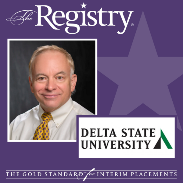 Congratulations to Registry Member Kurt Keppler on his placement as Interim Vice President of Student Affairs at Delta State University.