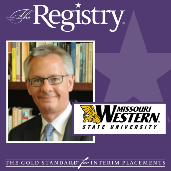 Congratulations to Registry Member Marc Manganaro on his placement as Interim Provost at Missouri Western State University.