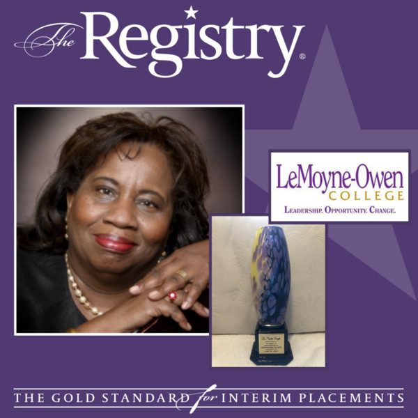 Please enjoy Registry Member Sandra Vaughn's reflection on being placed as Interim Vice President of Academic Affairs at LeMoyne-Owen College through The Registry.