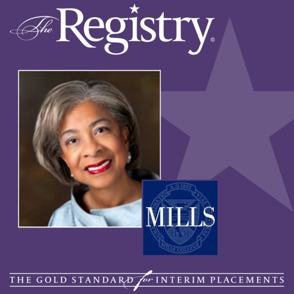 Best wishes to Registry Member Patricia Hardaway on her placement as Interim Provost at Mills College.