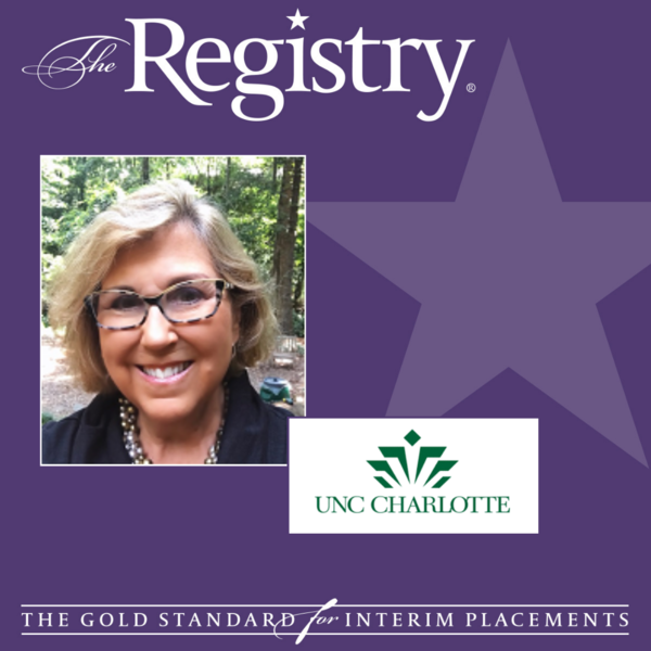 Congratulations to Registry Member Meg Kimmel for her placement as Interim Senior Director for Academic Communications, University Communications at UNC Charlotte.