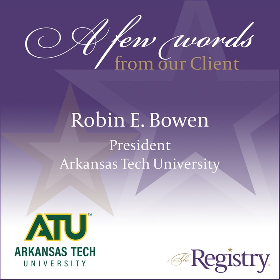 Our relationship with Arkansas Tech University continues to grow as we recently placed two Registry Members into interim roles