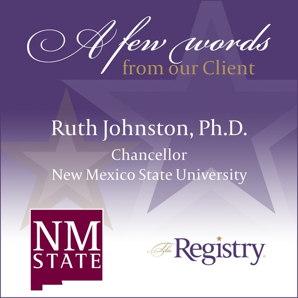 We are grateful to receive this feedback from New Mexico State University Chancellor Ruth Johnston, Ph.D., about her experience working with NMSU's recent Interim CIO placement