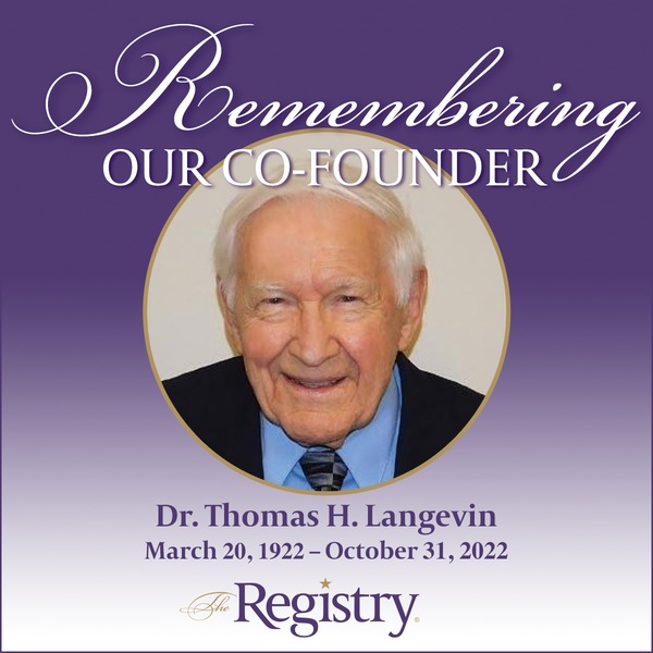 We're taking a moment to remember our friend, Thomas Langevin, Co-Founder of The Registry.