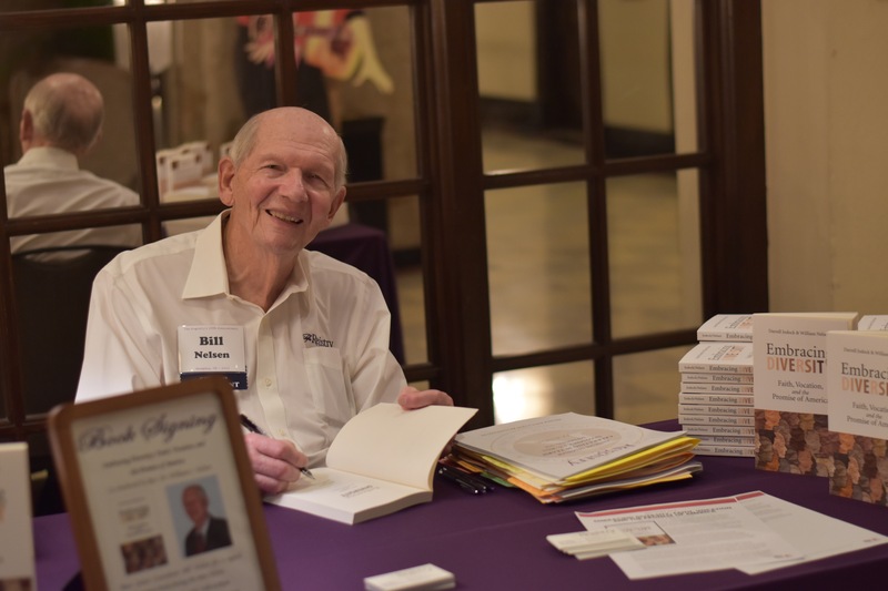 Registry Senior Consultant Bill Nelsen attended our Annual Seminar and hosted a signing for his new book, "Embracing Diversity, Faith, Vocation, and the Promise of America," which he co-wrote with Darrell Jodock.