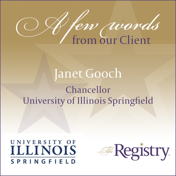 Many thanks to Janet Gooch, Chancellor of the University of Illinois Springfield for this lovely testimonial about how her team benefitted by working with our staff.