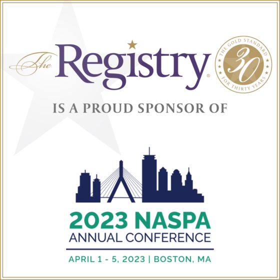 The Registry was proud to sponsor this year’s NASPA Annual Conference in Boston.