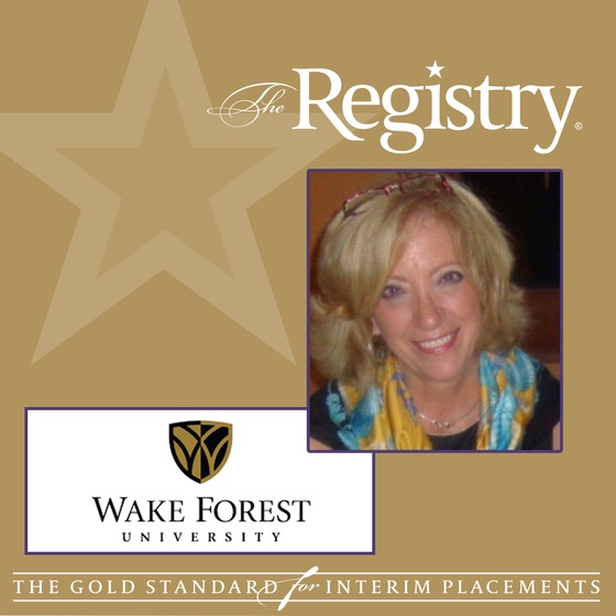 We’re pleased to announce the placement of Polly Griffin as Interim Registrar at Wake Forest University. We wish Polly all the best!