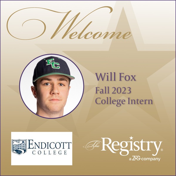 The Registry is pleased to welcome Will Fox as our Fall 2023 Membership Intern.