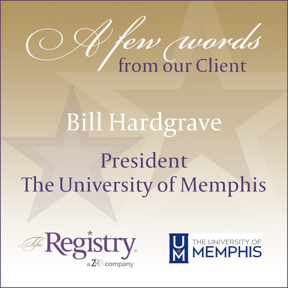 Thank you, President Hardgrave. We greatly appreciate your partnership and are thrilled to receive positive feedback on Gregory Dubois' outstanding performance as the Interim Chief Financial Officer at The University of Memphis.