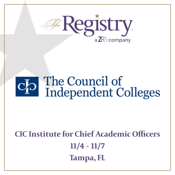The Council of Independent Colleges (CIC) is holding its annual Institute for Chief Academic Officers in Tampa, FL from November 4th to 7th.
