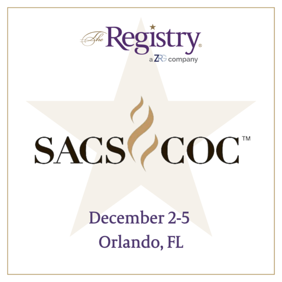 The SACSCOC Annual Meeting is right around the corner! From December 2nd through 5th in Orlando, FL.