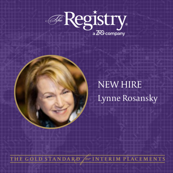 The Registry is pleased to announce the addition of Lynne Rosansky, PhD as our new Vice President for Membership!