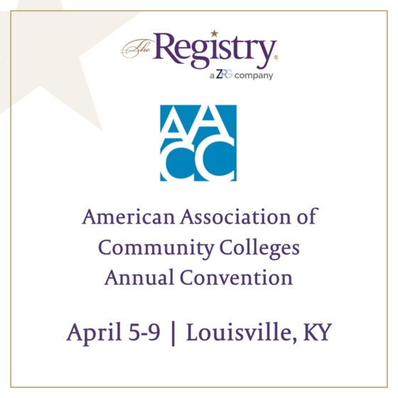 The Registry will be at the American Association of Community Colleges (AACC) Annual Convention.