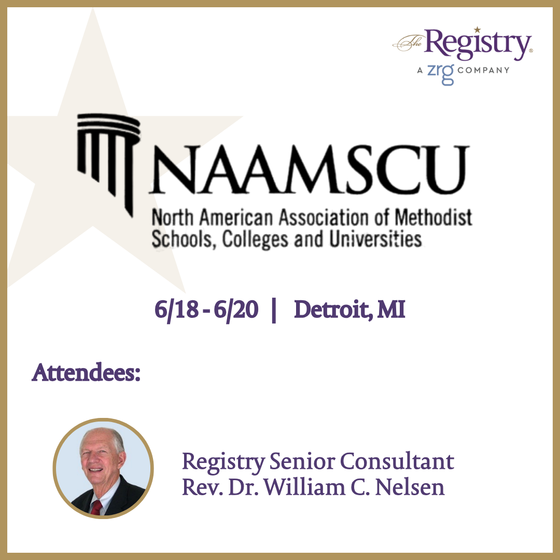 The Registry will be attending the North American Association of Methodist Schools University (NAAMSCU) Senate Meeting.