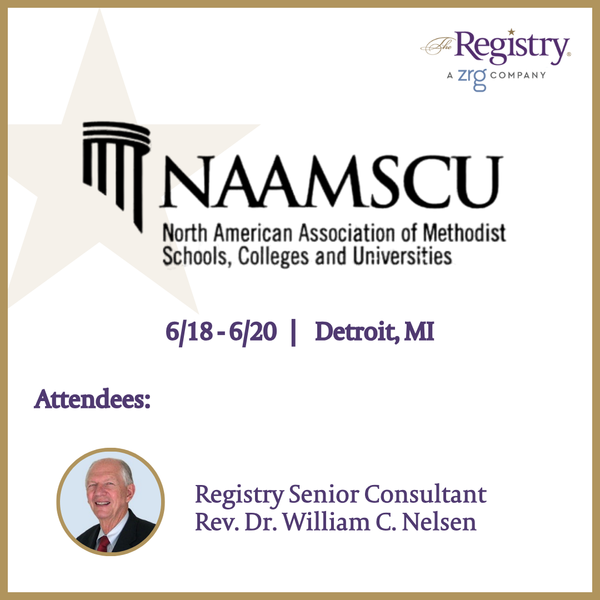 The Registry will be attending the North American Association of Methodist Schools University (NAAMSCU) Senate Meeting.