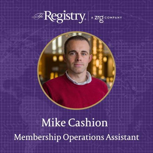 We're pleased to share that Mike Cashion has joined The Registry as our Membership Operations Assistant.